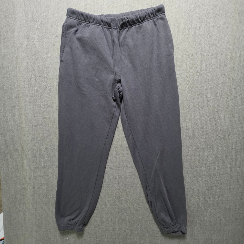 No Boundaries Joggers Mens M 32-34 Gray Fleece Lined Drawstring Sweatpants